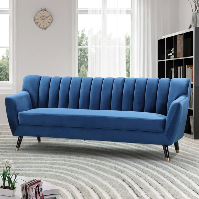 Soraya 3 Seater Velvet Sofa