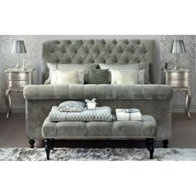 Tiara Upholstered Sleigh Bed