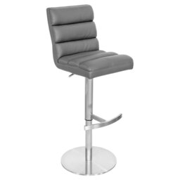 Hylton Swivel Upholstered Adjustable Height Counter Stool with Metal Frame