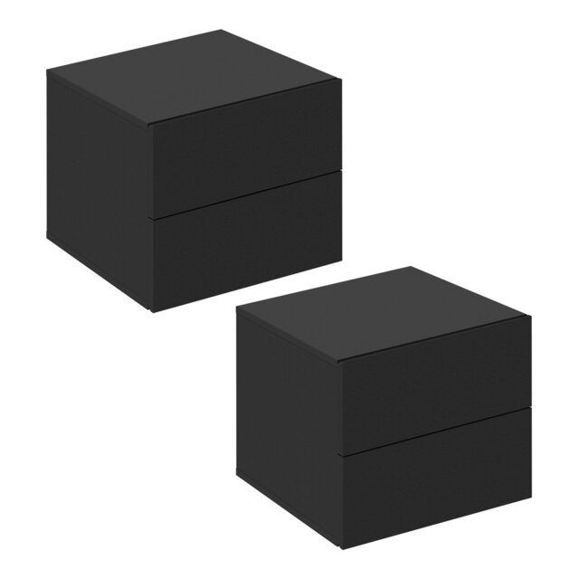 Set Of 2 Hanging Bedside Table, Wall Shelf With Drawer, Bedside Cabinet, Wall Mounted, 40 X 30 X 30 Cm, Bedside Cabinets For Hanging, Floating Bedside
