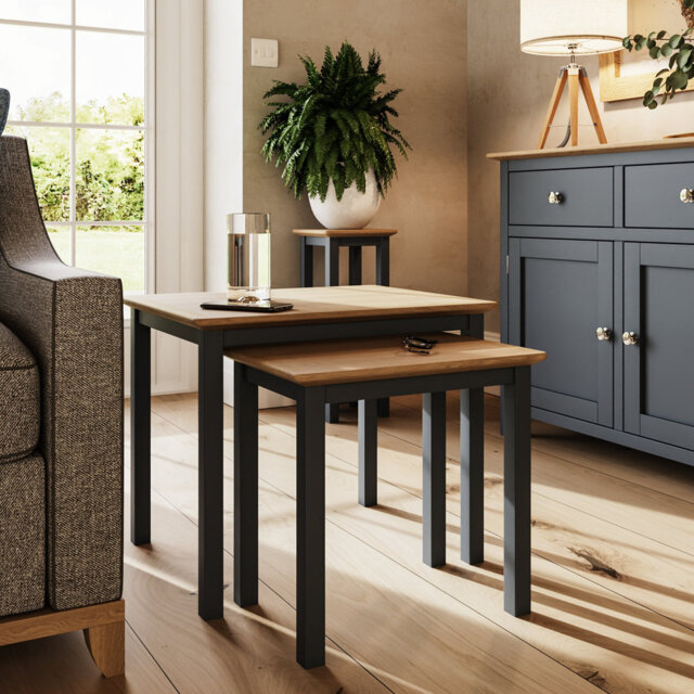 Daris Nest Of 2 Side End Tables. Fully Assembled.