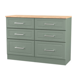 Aalysia 110 cm W Chest of 6 Drawers