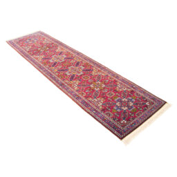 Hand Hooked Cotton Red/Blue Rug