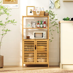 116cm H x 60cm W Bamboo / Rattan Book Cabinet Bookcase