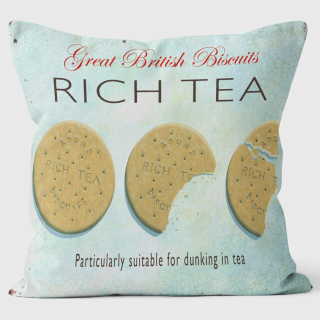 Rich Tea Biscuit - Martin Wiscombe - Art Print Cushion