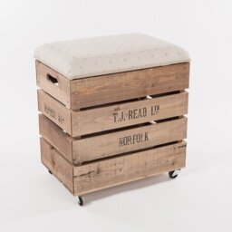 Theodosia Upholstered Counter Stool with Solid Wood Frame