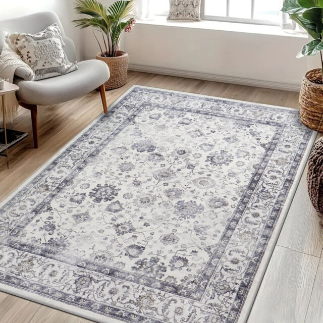 Luxury Plush Area Rug Soft Textured Modern Carpet for Living Room & Bedroom