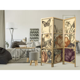 1710cm H Solid Wood Folding Room Divider