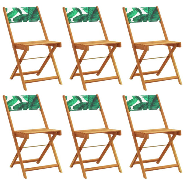 Vidaxl Folding Garden Chairs in Green and Solid Wood