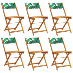 Vidaxl Folding Garden Chairs in Green and Solid Wood