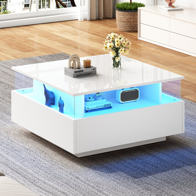 Deallen Block Coffee Table with Storage