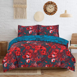 Mirsada Cotton Blend Floral Duvet Cover Set with Pillowcases Included