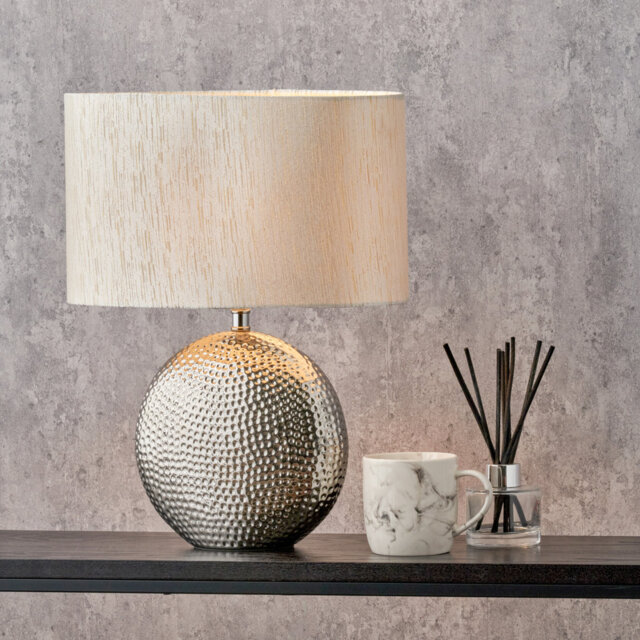 Cadnite 41 Cm Oval Ceramic Table Lamp Complete With Shade
