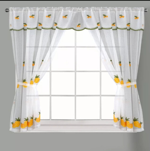 Kitchen Curtain Kingston Yellow 48