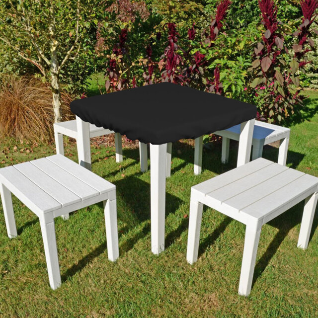 Heavy-Duty Multipurpose Square Patio Table Top Cover, Waterproof Outdoor UV-Resistant Table Cover