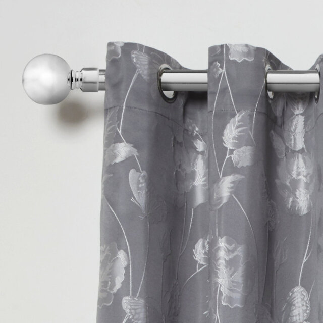 Abe Riegelsville Ball Extendable Eyelet Curtain Pole and Hardware Set
