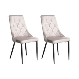 Set of 2 Dining Chairs AVENIR Velvet