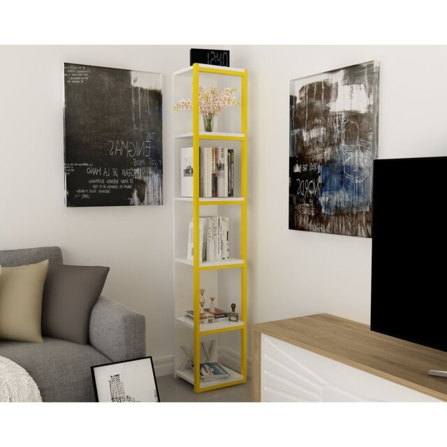 Abshire 180.cm H Stainless Steel Standard Bookcase