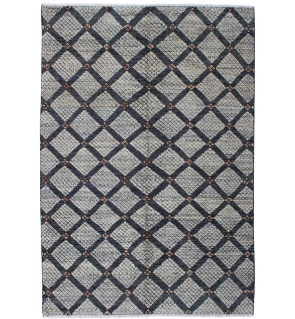 Geometric Hand Knotted Area Rug