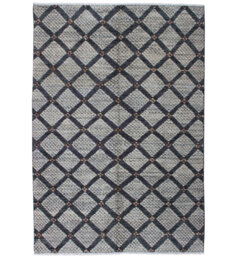 Geometric Hand Knotted Area Rug