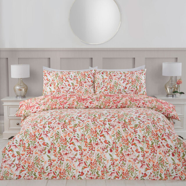 Polyester Floral Duvet Cover Set