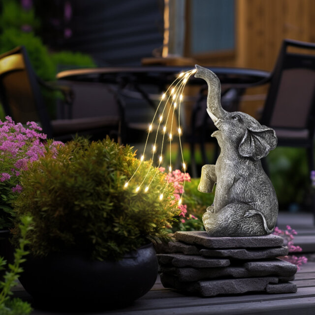 Solar Garden Statues Figurine Lights for Outdoor, Yard, Garden Decor Unique Housewarming Gifts for Mom