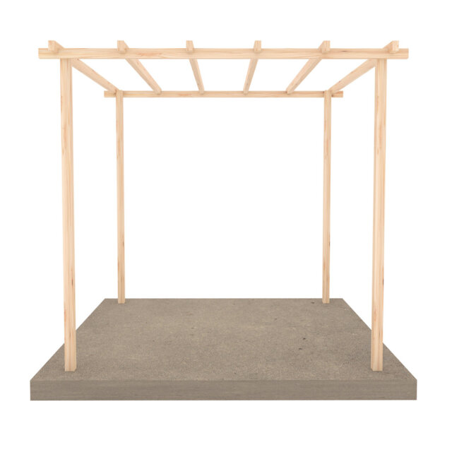 Ivy 240cm W x 240cm D Wooden Garden Pergola