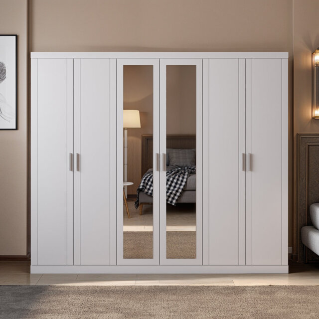KIMBERLEY 6 Door Wardrobe With Mirror