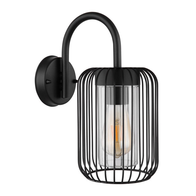 Hasler Matte Black 19Cm H Hardwired Integrated LED Outdoor Wall Lantern