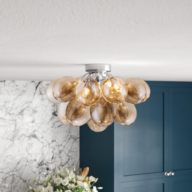 Abdurrahman Glass Semi Flush Mount