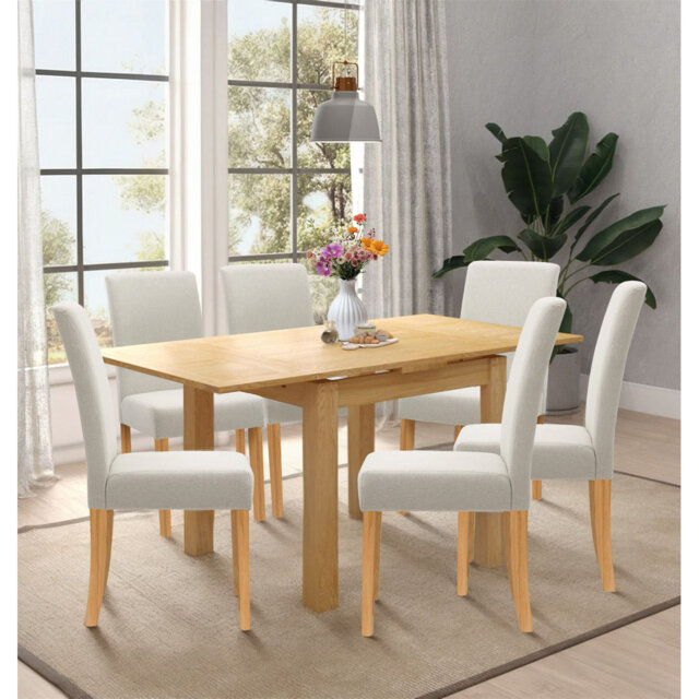 Hatcher 6 - Person Solid Oak Dining Set