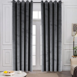 Pownal Crushed Velvet Eyelet Sheer Living Room Curtains