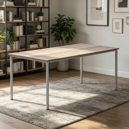 Multi-Use Office Writing Desk with Adjustable Feet,Grey Oak, 160 x 80 cm