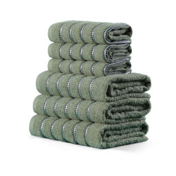 Luxury Cotton Striped Bathroom Towels, Super Soft , Highly Absorbent & Quick Dry – Includes Hand Towels & Bath Sheets