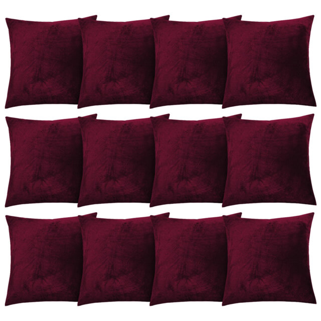 Aspire Homeware Square Plain Velvet Scatter Cushion Cover