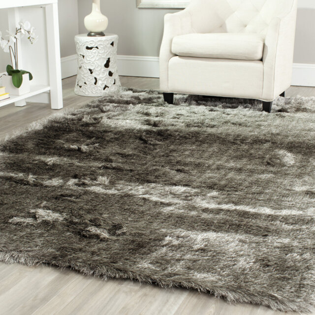 Marius Hand-Tufted/Hand-Hooked Silver Area Rug
