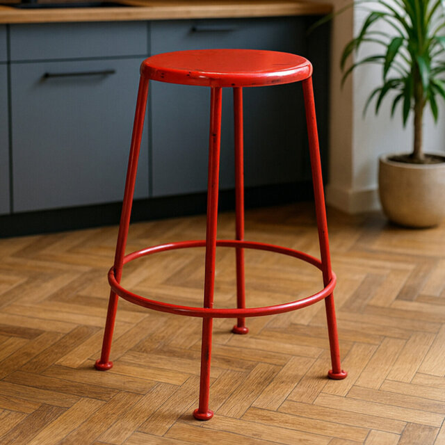 Barbel Counter Stool with Metal Frame