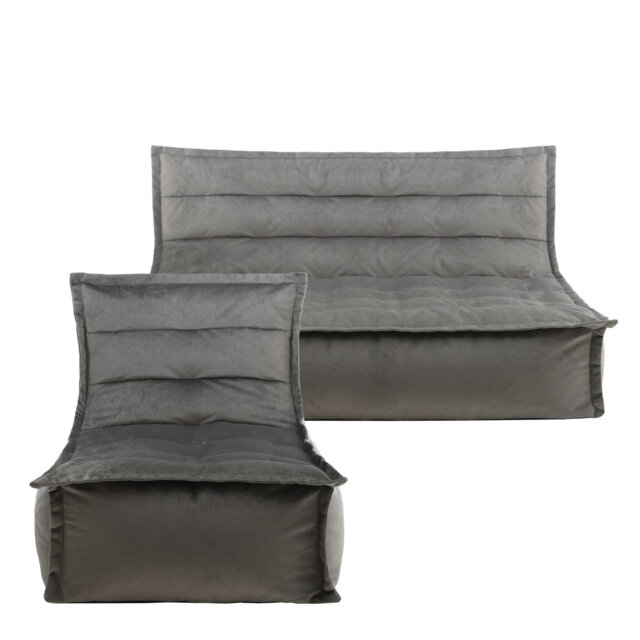 Kota Velvet Giant Bean Bag Sofa and Lounger