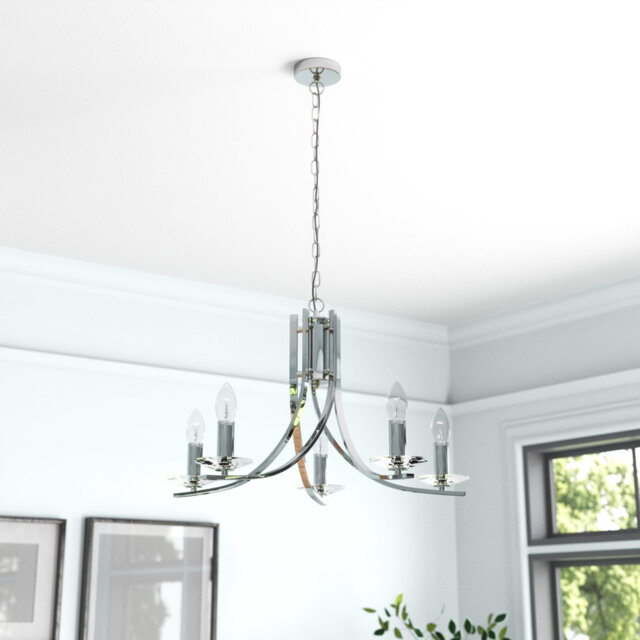 Pamelia 5 - Light Candle Style Chandelier