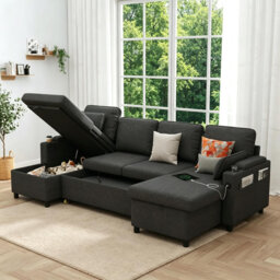 Ankush 264.9cm Pillow Top Arms Commercial Use Sofa Bed