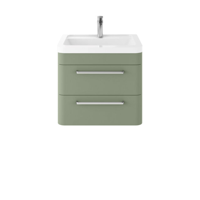 Solar 607mm Single Bathroom Vanity with Integrated Vitreous China Basin