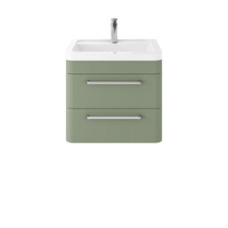 Solar 607mm Single Bathroom Vanity with Integrated Vitreous China Basin