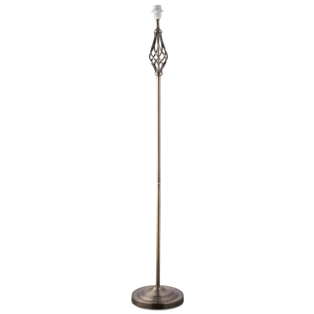 Backus 134cm Traditional Twist Antique Brass Floor Lamp Base