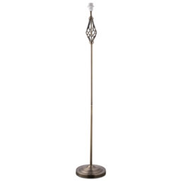 Backus 134cm Traditional Twist Antique Brass Floor Lamp Base