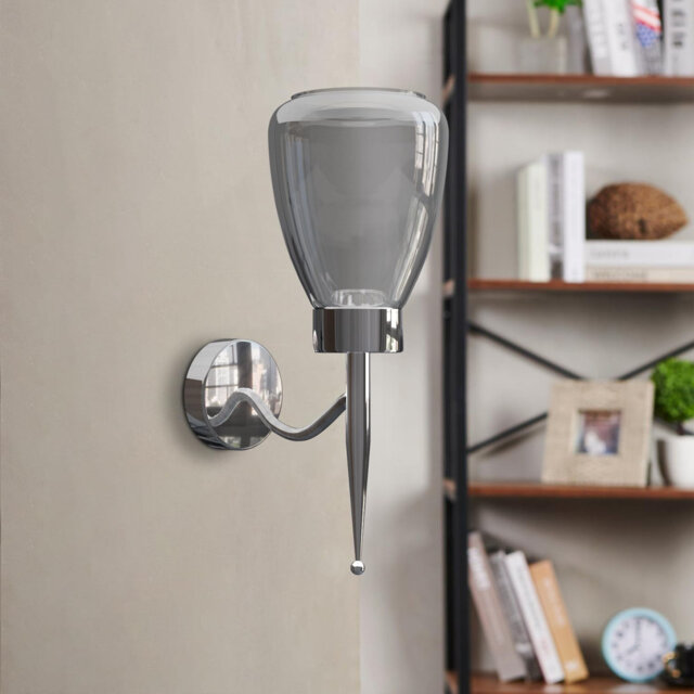 Aletris Glass LED Armed Sconce