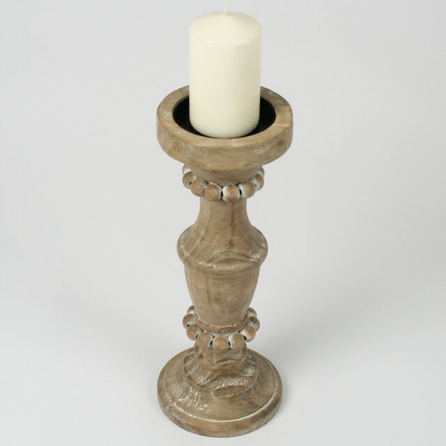 Wood Tabletop Candlestick