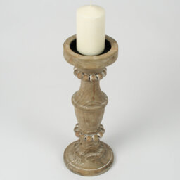 Wood Tabletop Candlestick