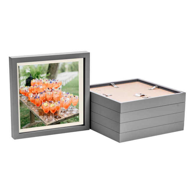 "Nicola Spring - 3D Box Photo Frames - 10 x 10"" with 8 x 8"" Mount"