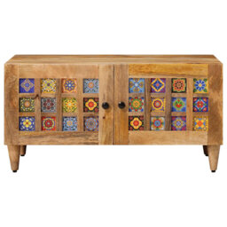 Coffee Table Solid Mango Wood Wooden Living Room Accent Low Rectangular