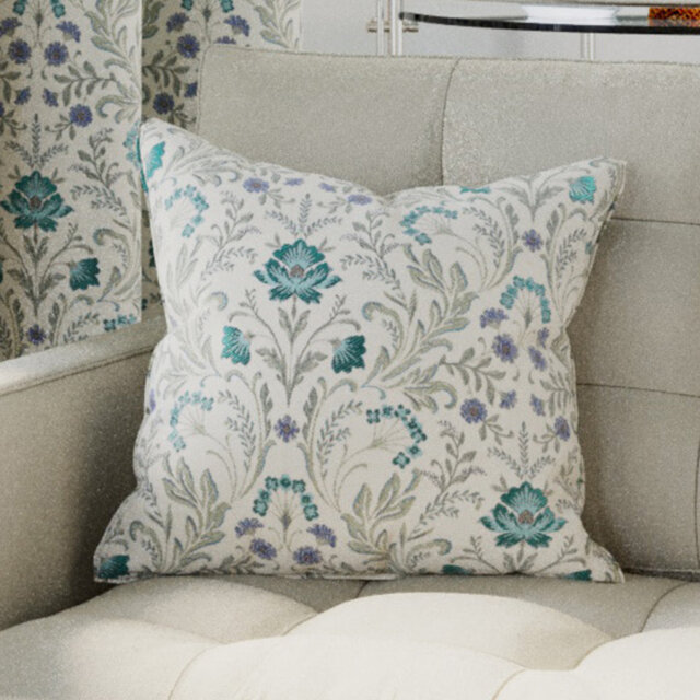 Campuzano Floral Square Double Sided Zip Opening Cushion Cover